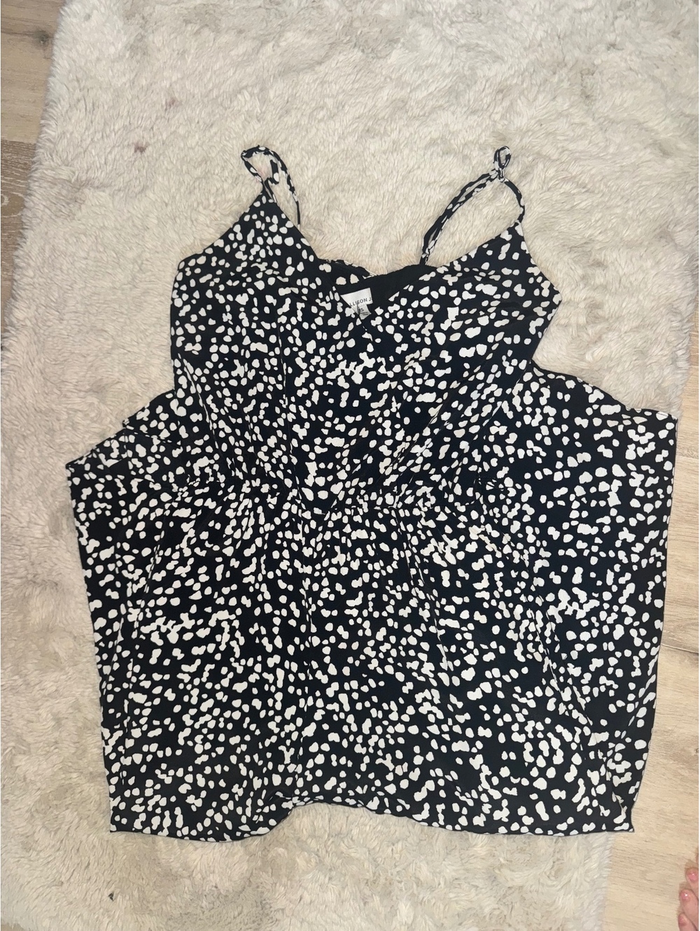 Allison Joy Abstract Print Jumpsuit Small Black White Evereve Resort Outfit